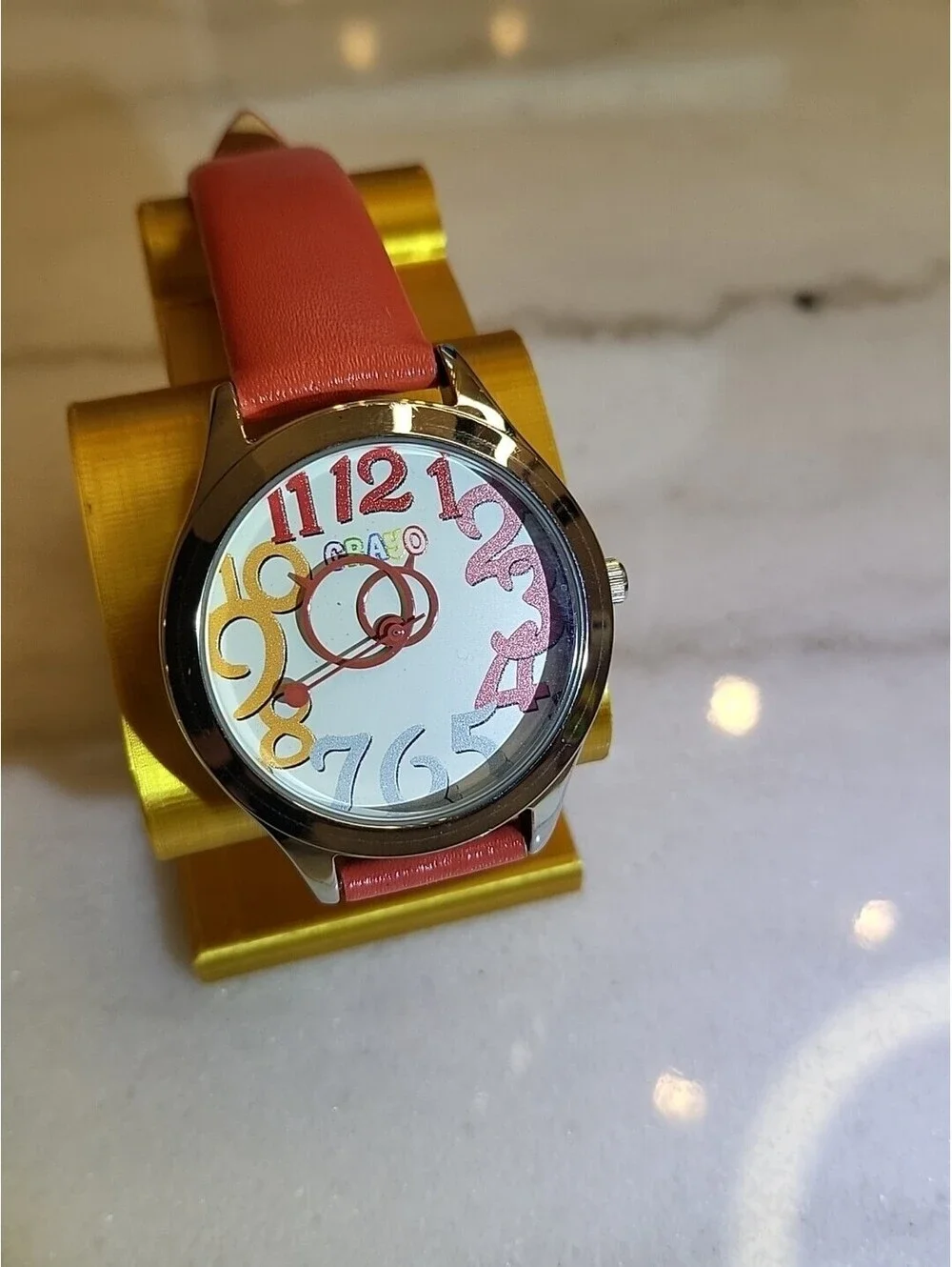 Crayo Crazy For Pastels Silver Tone Case 36 mm Band Watch Fits Up To 8